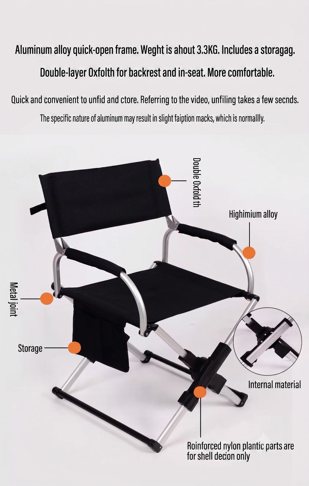 Portable Folding Camping Chair  — image