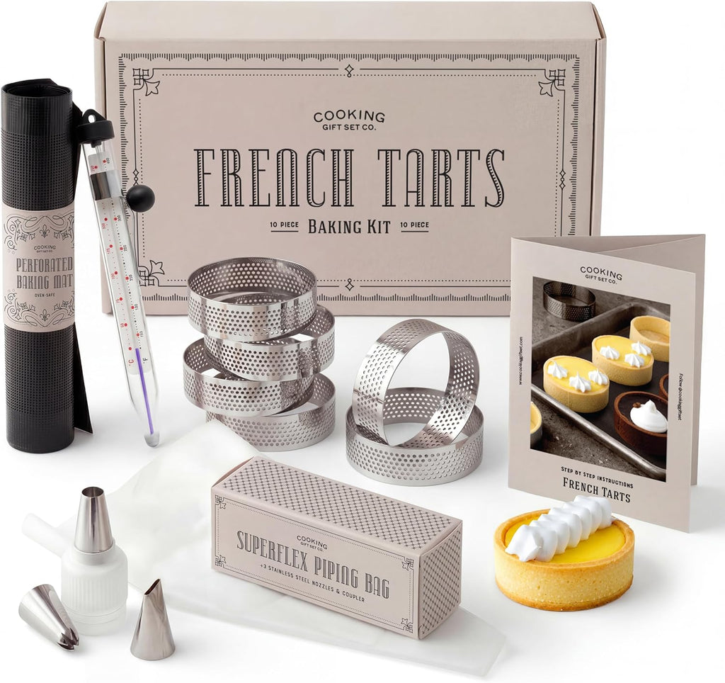 French Tart Baking Set | Mothers Day Unique Baking Gifts Kitchen Baking Supplies Present Food Making Kit For Adults & Parisian Cooking Tools for Pastry Dessert — product image 1