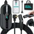 Level 2 Electric Vehicle (EV) Charger(WiFi APP/Plug-Play), 40A, 25ft Cable ETL Certified, 220V-240V NEMA 14-50P Plug EVSE w/ J1772 Connector, Portable EV Car Charging Stations (Jet)