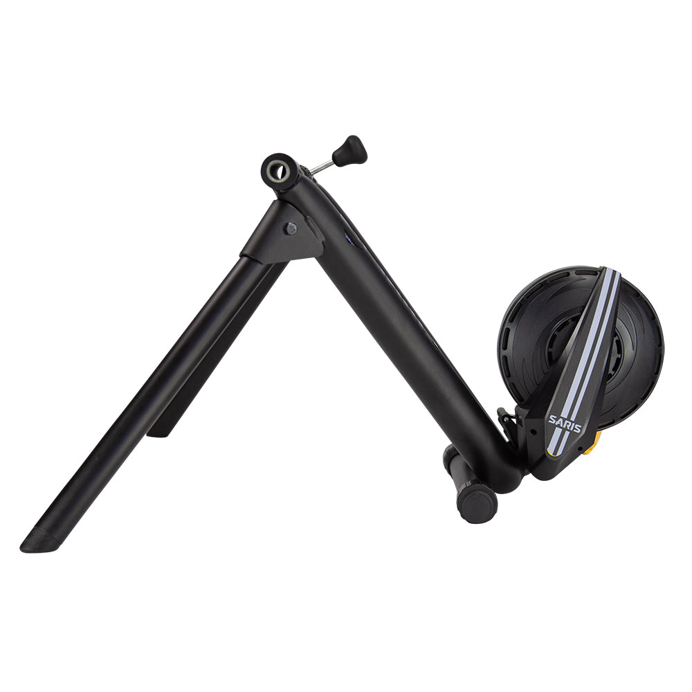 Saris M2 Smart Trainer — folded legs, compact storage position