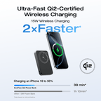 EcoFlow RAPID Mag Qi2 Power Bank (10K, 15W) + RAPID 65W GaN Charger with 100W Cable
