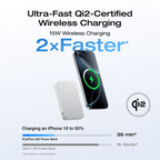 EcoFlow RAPID Mag Qi2 Power Bank (10K, 15W) + RAPID 65W GaN Charger with 100W Cable