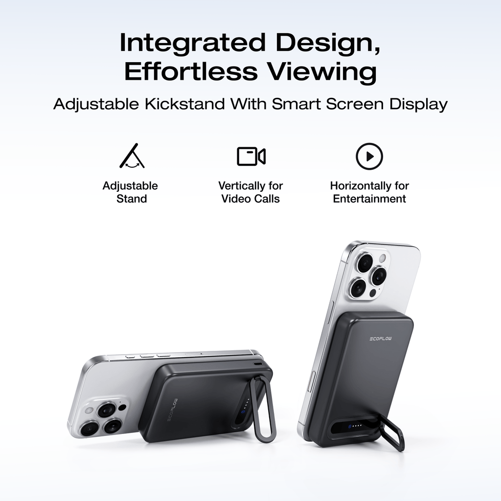 EcoFlow RAPID Mag Qi2 Power Bank (10K, 15W) + RAPID 65W GaN Charger with 100W Cable