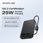 EcoFlow RAPID Mag Qi2.2 Magnetic Power Bank (10,000mAh, 25W, Built-in USB-C Cable)