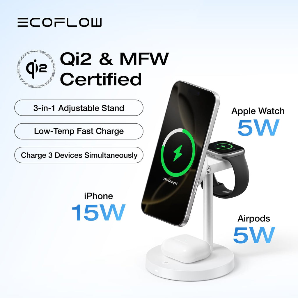EcoFlow RAPID Mag Wireless Charging Stand (3-in-1)