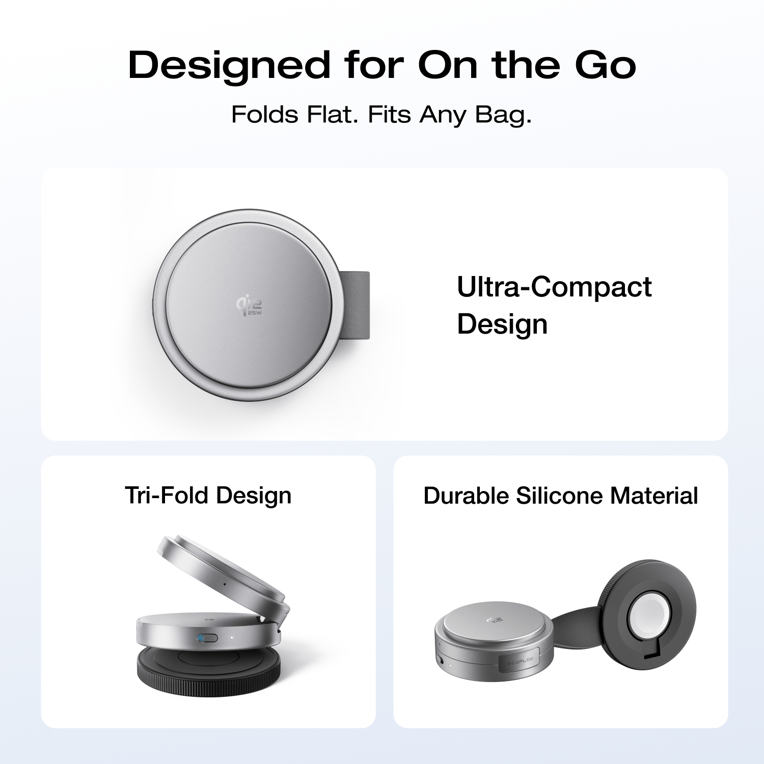 EcoFlow RAPID Mag Qi2.2 Wireless Charging Station (3-in-1 Foldable)