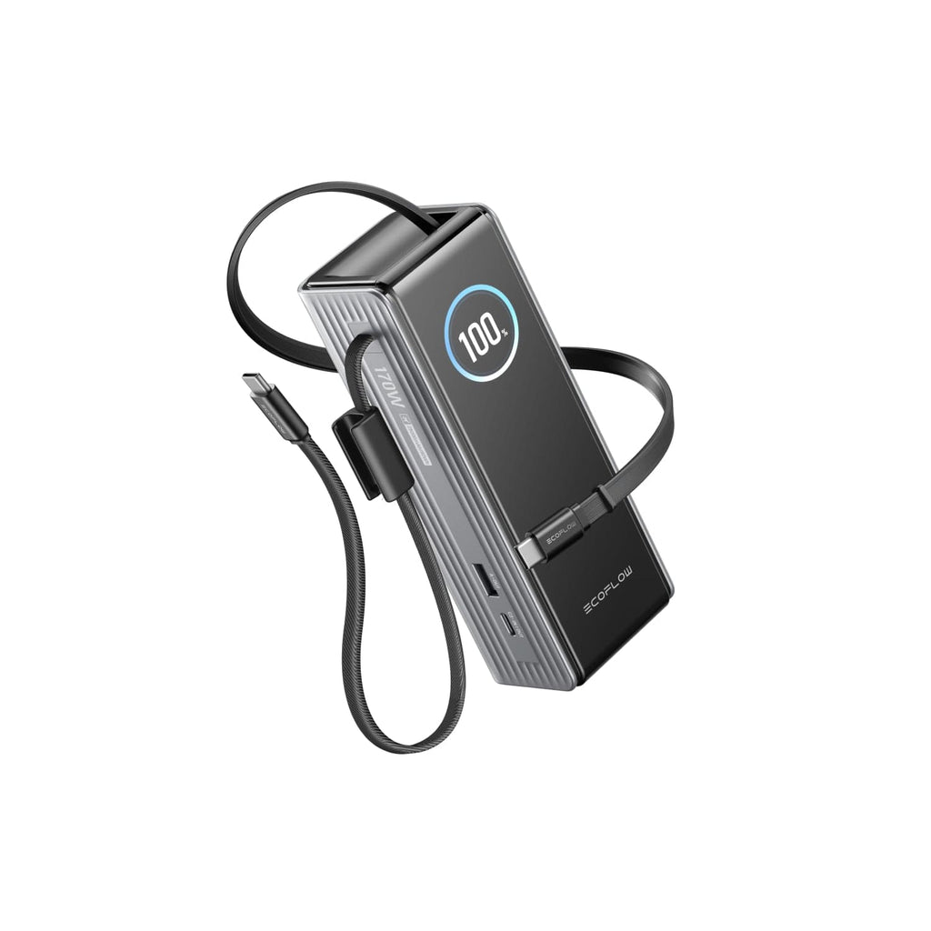 EcoFlow RAPID Power Bank (25,000mAh, 170W, 100W Built-In and Retractable Cables)