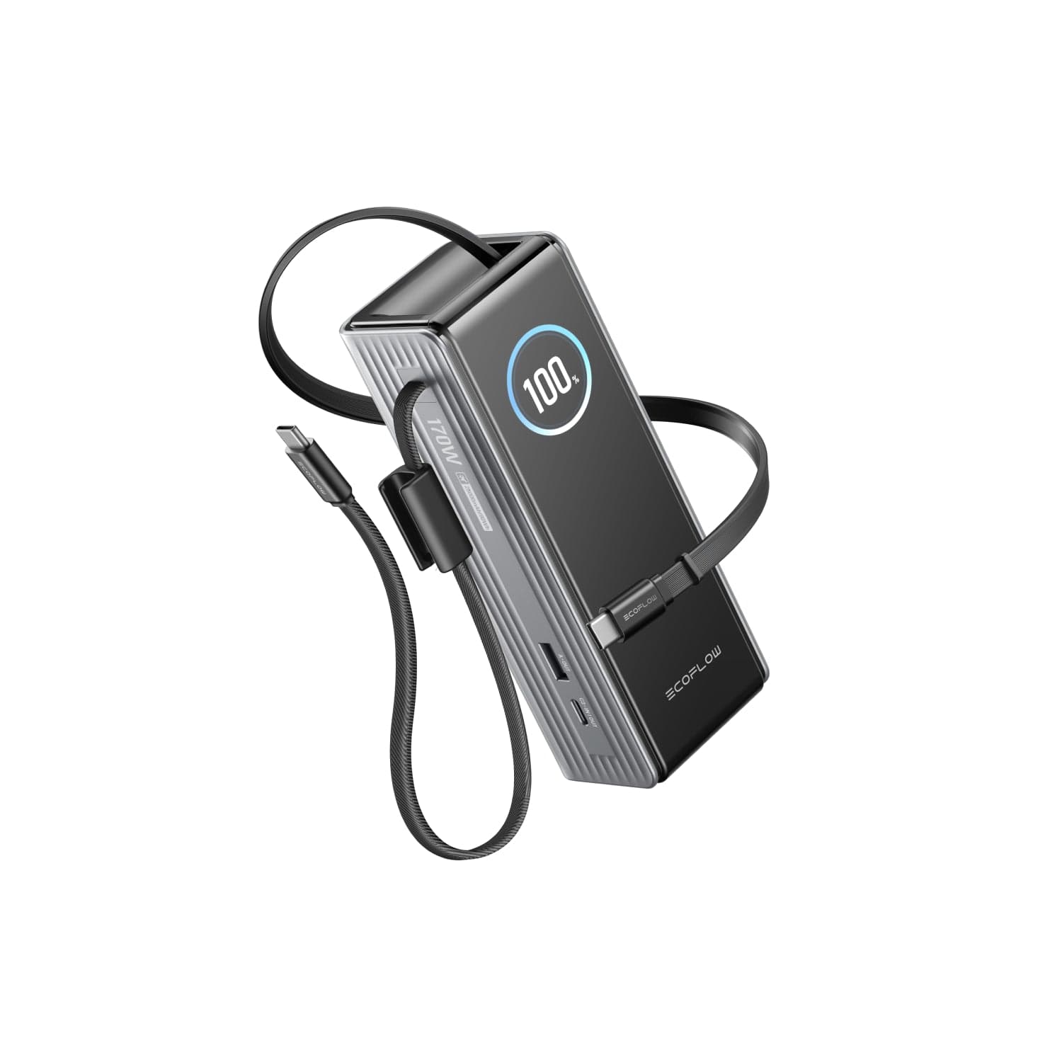 EcoFlow RAPID Power Bank (25,000mAh, 170W, 100W Built-In and Retractable Cables)