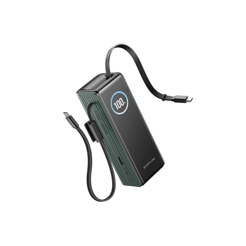 EcoFlow RAPID Power Bank (25,000mAh, 170W, 100W Built-In and Retractable Cables)
