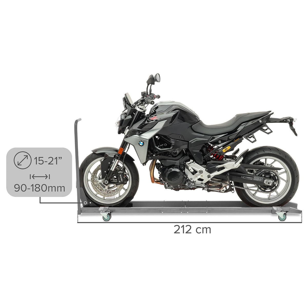 Motorbike Dolly Mover with Wheel Chock ConStands Smart-Mover max 450 kg — feature detail 02