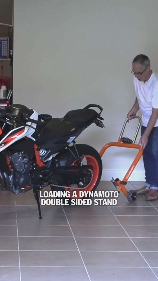 Multi-directional front and rear motorcycle stand — exact-product video 03