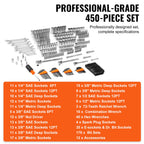 VEVOR 450-Piece Mechanics Tool Set and Socket Set with Storage Case — product view 3